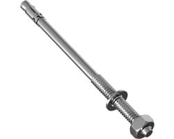 Doorsteekanker Zwaar Gebruik - Betonanker Wandanker - Stevig Bevestigen - Gegalvaniseerd Roestvrij - M16 x 280mm - Zilverkleurig