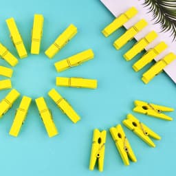 Houten Foto Clips - Mini Wasknijpers Papier Peg Pins - Foto's Ophangen - Natuurlijk Hout — thumbnail 3