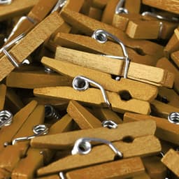 Wasknijpers, set van 400, houten knijpers, foto's ophangen, cadeaus inpakken, knutselen, goud — thumbnail 3