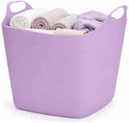 Excellent Houseware Flexibele emmer - 2x - paars - 15 liter - kunststof - vierkant - 30 x 29 cm — thumbnail 5