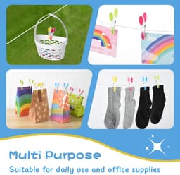 Mand, kunststof, clothes pegs met antislip siliconen, meerkleurige wasknijpers, laat geen sporen achter voor ondergoed, broeken, T-shirts, sokken — thumbnail 2
