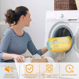 2 stuks schoenwaszakken, wasmachine, multifunctionele beschermende sneakers, waszak, herbruikbare waszak, schoenen voor alle soorten schoenen en maten (geel) — thumbnail 2