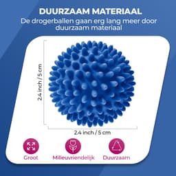 Livenzo Drogerballen - Wasbollen - 6 Stuks - Siliconen - Sneller droog - Anti-kreuk - Blauw — thumbnail 5