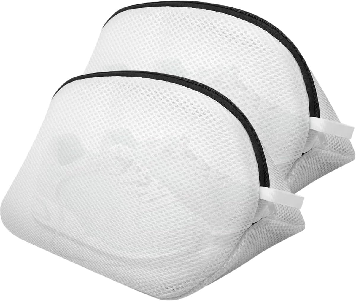 2 stuks - Schoenen Waszak - 42*24*24 cm - Wasnet voor Schoenen - Schoenwaszak - voor schoenen of sneakers - wasnet zakken - schoenen waszak opbergruimte - bescherm uw schoenen tegen beschadigingen - waszak - wit — afbeelding 1