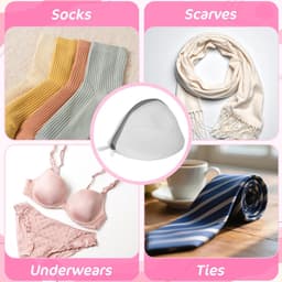 Wasnetjes voor bh, bh-net voor wasmachine, wasnet voor wasmachine, fijnmazige waszakken voor babywas, bh-ondergoed, fijne was, sokken, halfronde vorm 18 X 15 cm — thumbnail 3