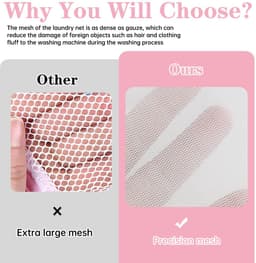 Wasnetten voor wasmachine, premium waszak, 50 x 60 cm, wasnet met verborgen ritssluiting, bescherming tegen vervorming en vouwen, wasnet voor wasmachine, waszak — thumbnail 3