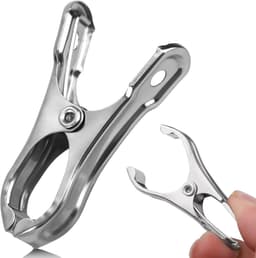20 stuks broeikasclips, tuinclips, plantenclips, roestvrij stalen plantenhouderklemmen, sterke grip, film, schaduwnet, stokclip, wasknijpers (5,5 x 1 cm) — thumbnail 4