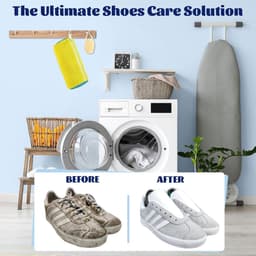 schoenenwaszak voor wasmachine met verborgen ritssluiting, 360° rondom reiniging, sneakers en hardloopschoenen, waszak, duurzaam en draagbaar — thumbnail 2