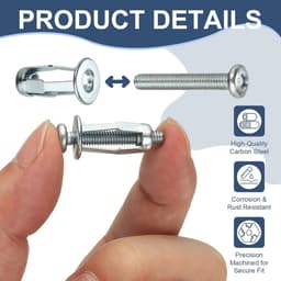 METERXITY 10-Pack M4 x 20 Holle Deur Anker Set, Zilver Toon | Petal Nuts Expansion Screw Jack Moer, voor holle wand, aluminium bekleding, stalen buizen, ijzeren platen, kunststof panelen — thumbnail 4