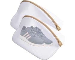 Waszakken voor schoenen (2 stuks) - Herbruikbaar wasnet voor schoenen wassen - Ritssluiting, wasmachine bestendig.