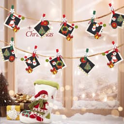 Dailygoods - 50 Mini-houten Knijpers met Sneeuwvlokkenpatroon - Perfect voor Foto's en DIY Decoraties — thumbnail 2