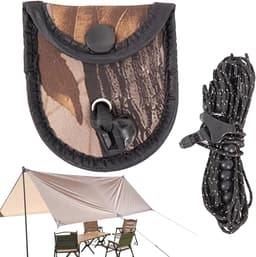 Reis Waslijn - Draadwaslijn Camping - Kleding Drogen - Antislip Ontwerp - 350 cm - Camouflage — thumbnail 1