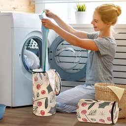 Schoen Wasmachine Tassen - Sneaker Waszakken - Schoenen Wassen - Honingraat Gaasstof - 2 stuks - Bloemen Patroon — thumbnail 4