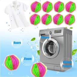 SnelShoppen - Herbruikbare Haarballen Wasballen Haarverwijderaar voor Dierenharen en Pluisjes, 6 Stuks, Ideaal voor Wasmachine en Vloeren, Eenvoudig i — thumbnail 4