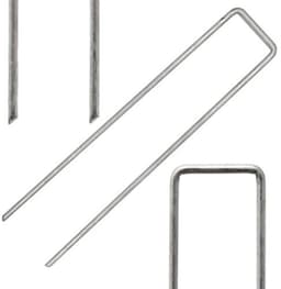 Grondankers Staal - Haringen Bodemanker - Tuin Vastzetten - Extra Sterk 3mm - 150x25mm - Verzinkt — thumbnail 4