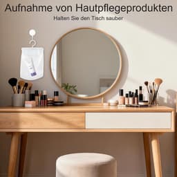 2 stuks multifunctionele ophangbare opbergtas, hangende wasknijpers, opbergtas voor wasknijpers, voor badkamer, balkon, camping en reizen, wit — thumbnail 1