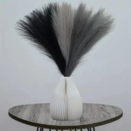 30 stuks 55 cm, pampasgras, kunstbloemen, pampasgras, decoratie, woonkamer, gedroogde bloemen, wollig, boho voor het decoreren van slaapkamer, woonkamer, bruiloft (driekleurig C) — thumbnail 3