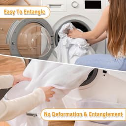 Waszakken, waszakken mesh waszakken met Dense & Coarse mesh, duurzame lingerie zakken voor het wassen van delicates, waszakken voor wasmachine organizer reiskleding tassen — thumbnail 4