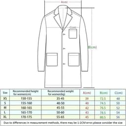 Jas, laboratoriumjas, doktersjas, doktersjas, voor vrouwen, witte jas voor dames, geschikt voor studenten, wetenschappelijk laboratorium, verpleegster, cosplay, katoenen jas, wit, S — thumbnail 4