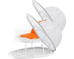 2 stuks - Cap Washer - Pettenwasser - Pet Houder - Pettenwasser voor de wasmachine - Pet Wassen - Waszakken - Waszakje voor Petten - met frame en wasnetje - 35*23*13 cm - wit