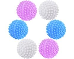 drogerballen, 6 stuks wasballen voor donsjassen, wasbal voor wasmachine, drogerbal, herbruikbare drogerballen, droogdoeken voor wasdroger voor thuis kledingreiniging