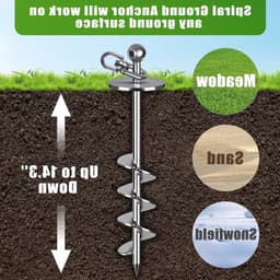 Robuuste Grondanker voor Honden tot 100 kg, Ideaal voor Buiten, Tuin en Strand, Geen Verstrikkingen, 40 cm Hoog — thumbnail 2