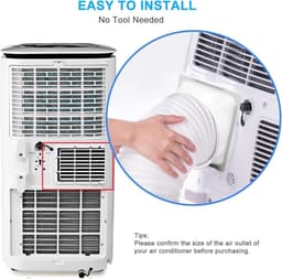 Airconditioning-adapter voor raamslang en uitlaatpijpkoppeling, aansluiting voor draagbare airconditioning en ventilatiekanalen — thumbnail 2