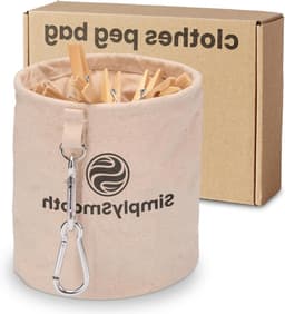 Wasknijperzak - Knijperhouder - Kleding Drogen - Extra Grote Haak - Ruim 100 Knijpers - Niet gespecificeerd — thumbnail 1