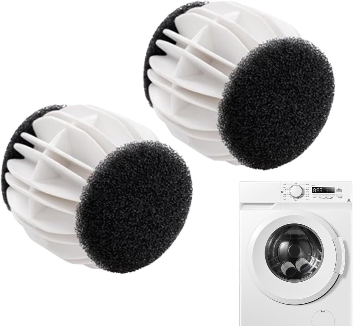 Wasballen - Herbruikbare Wasballen - Set voor Haarverwijdering & Anti-Knoop - Pluizenvanger voor Wasmachine - Detergent Versneller - Zachte Kledingverzorging - Draagbare Ontharing Ballen — afbeelding 1