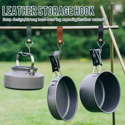 S-haak met leren lus 12 stuks - metaal - multifunctioneel - ideaal voor kleding en camping - ShopVlot — thumbnail 4