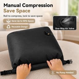 SnelShoppen - Herbruikbare Vuilwaszak 28L met Kliksluiting - Waterdichte Compressiezak van 70D Nylon - Opvouwbare Waszak voor Reizen, Zwemmen, Fitness — thumbnail 3