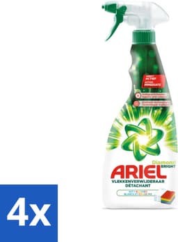 4 x Ariel Diamond Bright - Vloeibare Vlekverwijderaar - Witte en Gekleurde Was - 30 Wasbeurten - Vlekkenverwijderaar - Wasmiddel - Ariel Diamond Bright - Vloeibare Vlekverwijderaar - Witte Was — thumbnail 1