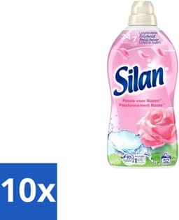 10 x Silan – Wasverzachter – Classic Pink Passie voor Rozen – 1144 ml - Wasverzachter - Roze Geur - Wasgoed Verzachter - Kleding Verzachter - Statische Elektriciteit — thumbnail 1