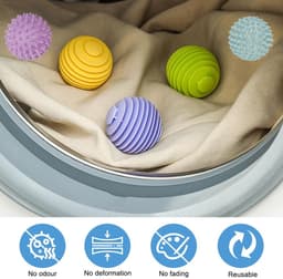 Elzusha - 12 Stuks Herbruikbare Droogballen voor Wasmachine — thumbnail 4