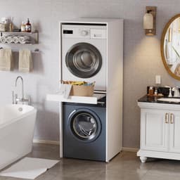 Wasmachine Droger Kast - Stapelrek Opbergkast - Ruimte Besparen - Verstevigd Stabiel Ontwerp - 180 x 65 x 66 cm — thumbnail 1