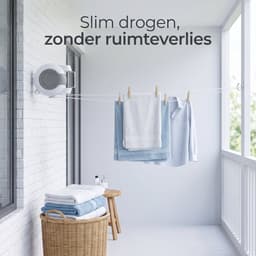Ryoudavell - Uitschuifbare Waslijn - Dubbele Waslijn voor Binnen - 13 Meter*Dubbele lijn - Ruimtebesparend & Afneembaar - Drooglijn Wit — thumbnail 5