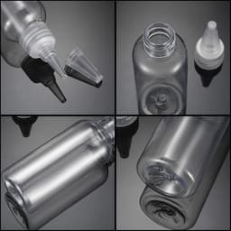 Knijpflessen Set - Kunststof - 5 stuks van 100 ml en 5 stuks van 60 ml - Inclusief trechter en etiketten - Voor Keuken en Creatieve Toepassingen — thumbnail 3