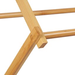 Bamboe Handdoekenrek - Opvouwbaar Droogrek - 6 Niveaus - 11 Droogstangen - 106 x 36 x 23 cm - Natuurlijk - Voor Badkamer en Wasruimte — thumbnail 2