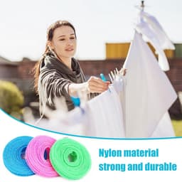 antislip waslijn, 3 stuks, 10 m, campingaccessoires, outdoor, voor — thumbnail 4
