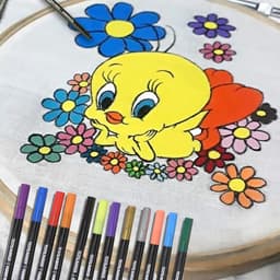 12 textielstiften, wasmachinebestendig, textielmarker om te beschilderen, textielverf voor textiel en schoenen, stofmarkers, geschikt voor kinderen (12) — thumbnail 3
