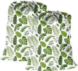 Waszakken Heavy Duty Zeer Duurzaam Speelgoed Vuil Zakken Drawstring met Drawstring Sluiting Machine Wasbaar en herbruikbaar (Leaf) — thumbnail 1