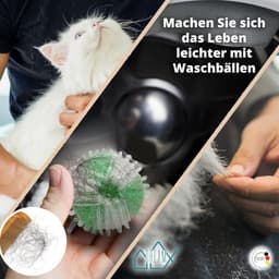 SnelShoppen - 8 Stuks Lint Ballen voor Wasmachine, Dierenhaar Verwijdering, Wasborstel, Pluche Ballen, Dierenhaar Vanger, Hondenhaar Wasmachine, 3.5 c — thumbnail 5