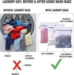 Mesh Waszak voor Wasmachine met Rits, Ideaal voor Delicate Kleding, Lingerie en Kleine Speelgoedstukken, Beschermt en Organiseert Wasgoed tijdens het Wassen en Drogen — thumbnail 2