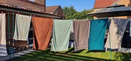Waslijn Steunen - Kledingstokken Waslijn - Buiten Wassen - Twist Lock Systeem - 1.5m tot 2.2m - Gegalvaniseerd — thumbnail 2
