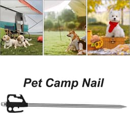 Grondanker Hond - Hondenpen Aanlijnlijn - Buiten Veiligheid - 360 Graden Draaibaar - 40 cm - Willekeurig — thumbnail 5