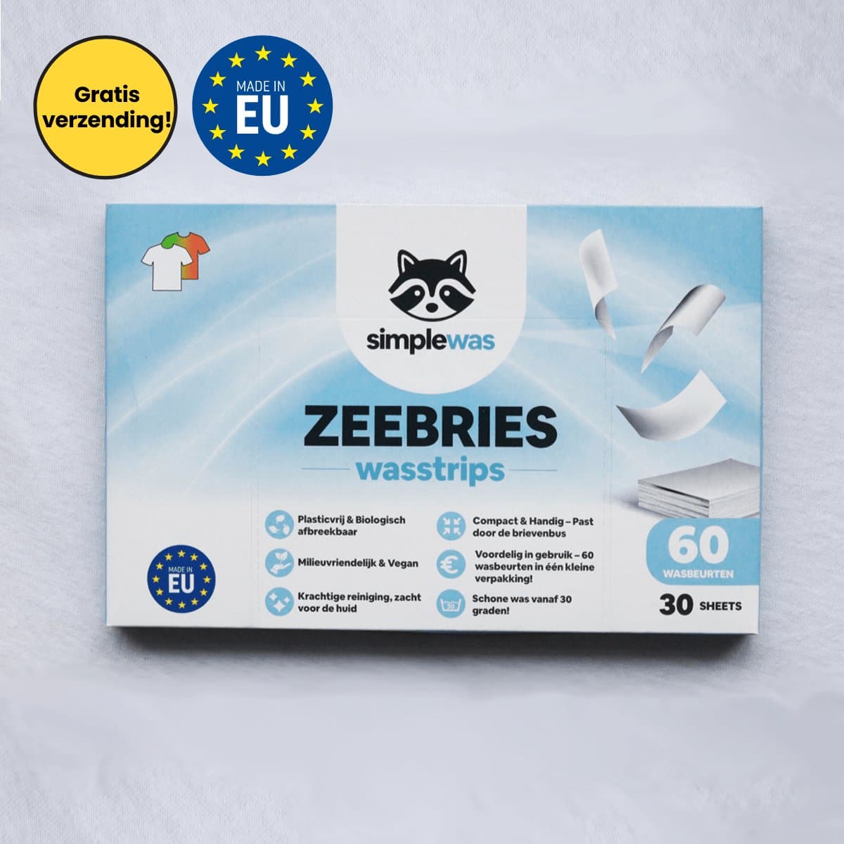 Simplewas - wasstrips - zeebries - 60 wasbeurten - geproduceerd in de EU — afbeelding 1