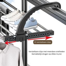 Zolvano® Wasrek Hangend Trapgat - Voor Radiator - Droogrek Ophangbaar-65D x 35B x 5H — thumbnail 2