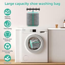 Schoenwaszak XL - 2-in-1 waszak voor schoenen - extra reinigingsvak voor zolen - eenvoudig in gebruik - ShopVlot — thumbnail 3
