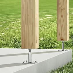 Poststeunen set van 4 - Hoogte verstelbaar 100-150 mm - Gegalvaniseerd staal - Geschikt voor stevige bevestiging - ShopVlot — thumbnail 3