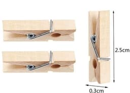 Mini Wasknijpers 100 Stuks - Houten Klemmen - Herbruikbaar - Weerbestendig - Multifunctioneel - Milieuvriendelijk — thumbnail 5